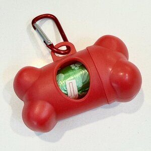 Dog Poop Bag Dispenser with Carabiner Clip and set of bags